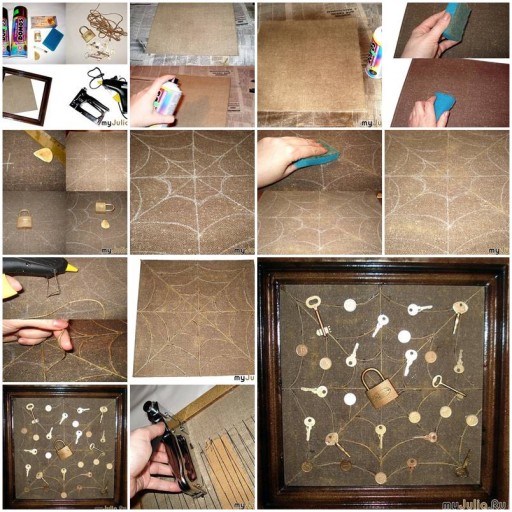 How to make lock and key Spider Web design DIY tutorial instructions thumb