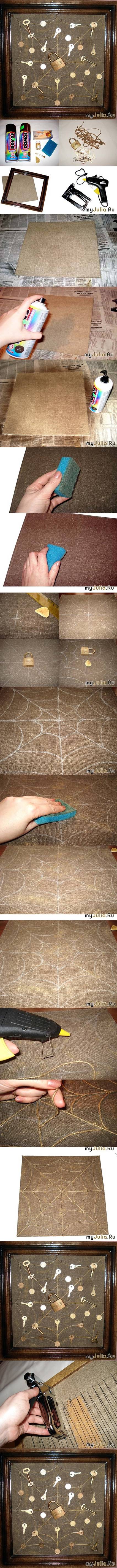 How to make lock and key Spider Web design DIY tutorial instructions