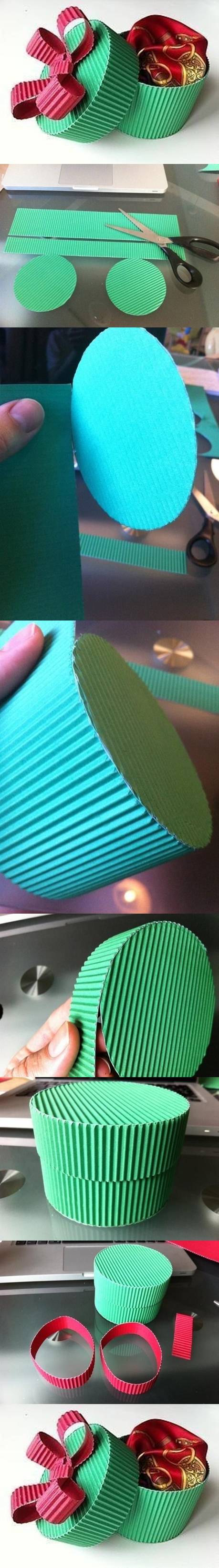 How to make pretty Corrugated boxes step by step DIY tutorial instructions