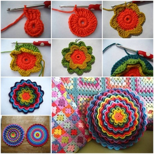 How to make pretty Crochet Flower DIY tutorial instructions thumb