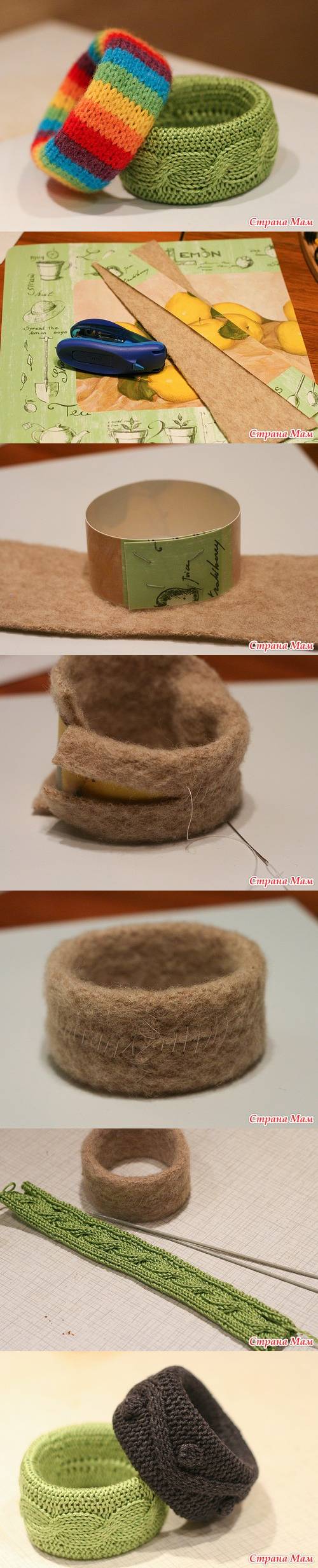 How to make pretty Crochet Wristband DIY tutorial instructions