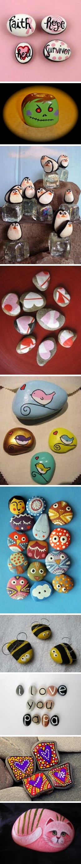 How to paint beautiful rock painting decoration step by step DIY tutorial instructions