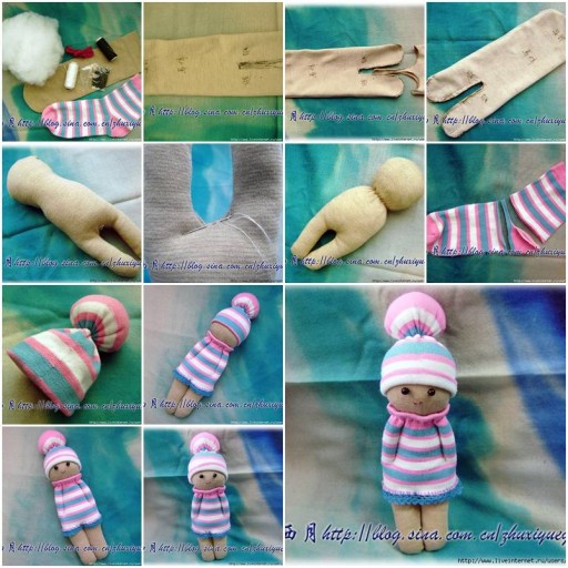 How to sew a cute Doll step by step DIY tutorial instructions thumb