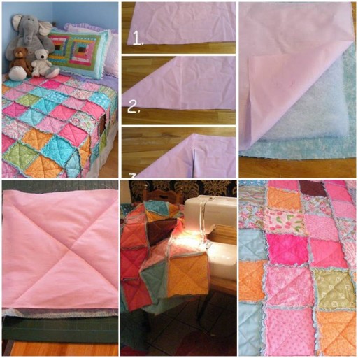How to sew pretty Blankets with custom patches DIY tutorial instructions thumb