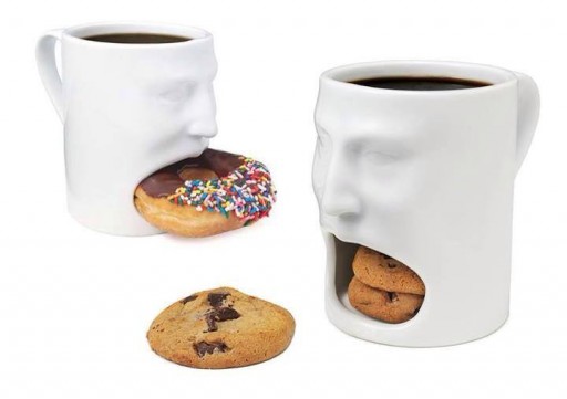 funny cookie face mug