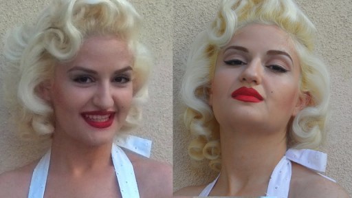 How To do Marilyn Monroe style hair step by step video tutorial instructions