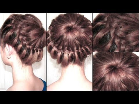 How to do Star burst Explosion Updo braid hairstyles step by step DIY tutorial instructions