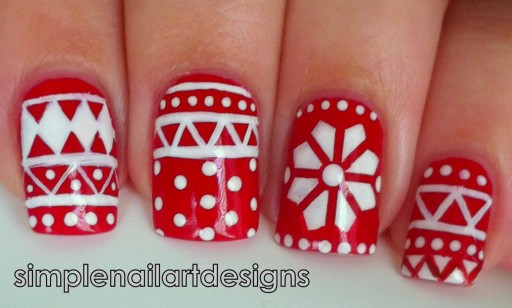 how to make pretty Holiday Sweater Nail Art DIY tutorial step by step instructions