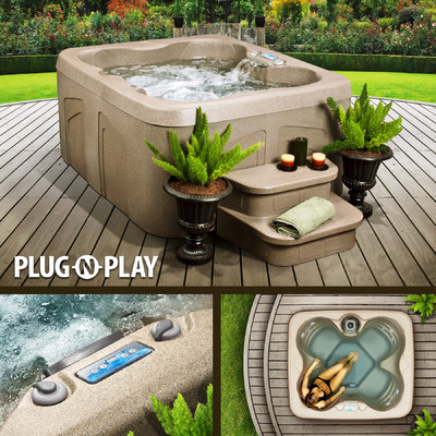 Enjoy Lifesmart Rock Solid Simplicity Plug and Play 4 Person Spa