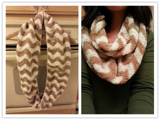 How to crochet pretty chevron pattern scarves with step by step DIY tutorial instructions