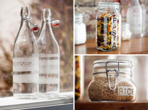 How to etch glass jars step by step DIY tutorial instructions