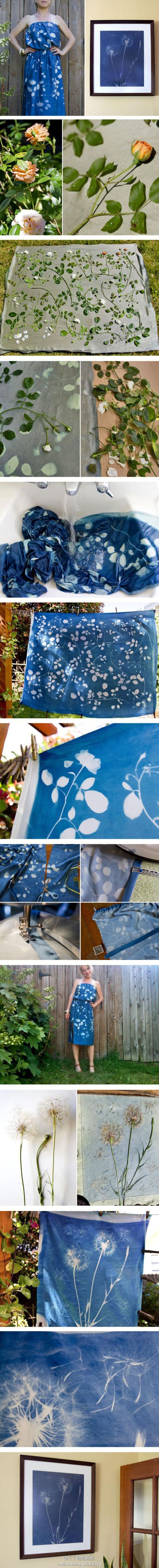 How to make Beautifully Painted Fabric step by step DIY tutorial instructions