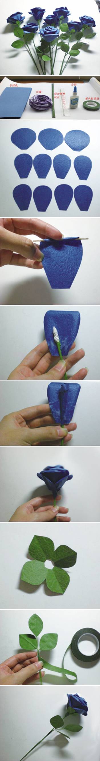 How to make Glamour Rose step by step DIY tutorial instructions