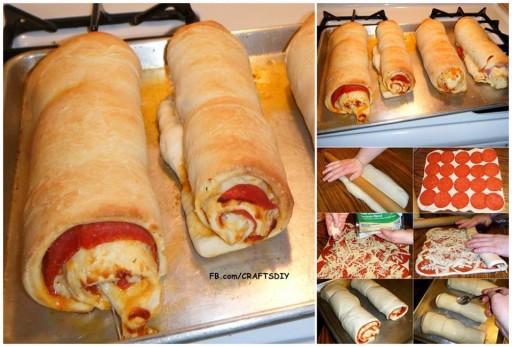 How to make Pepperoni Roll step by step DIY tutorial instructions
