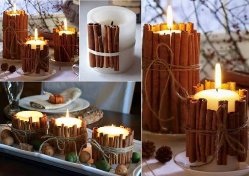 How to make cinnamon stick candles step by step DIY tutorial instructions