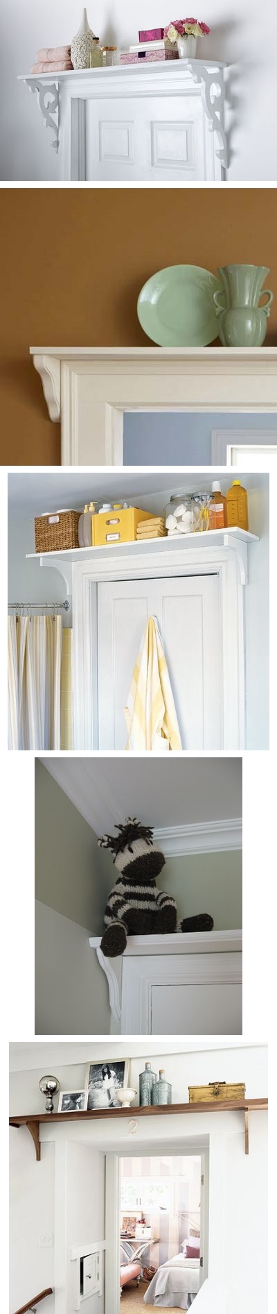 How to make doorway storage shelf step by step DIY tutorial instructions