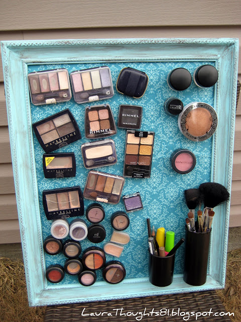 How to make magnetic storage board for makeup items step by step DIY tutorial instructions