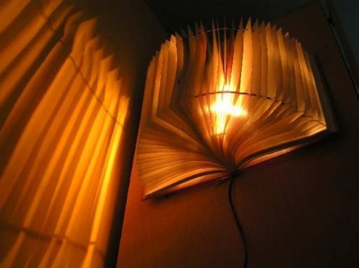 How to make modern lighting fixtures with recycled books step by step DIY tutorial instructions