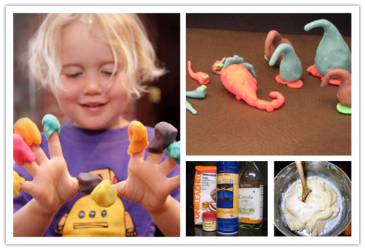 How to make non-toxic play dough for kids step by step DIY tutorial instructions