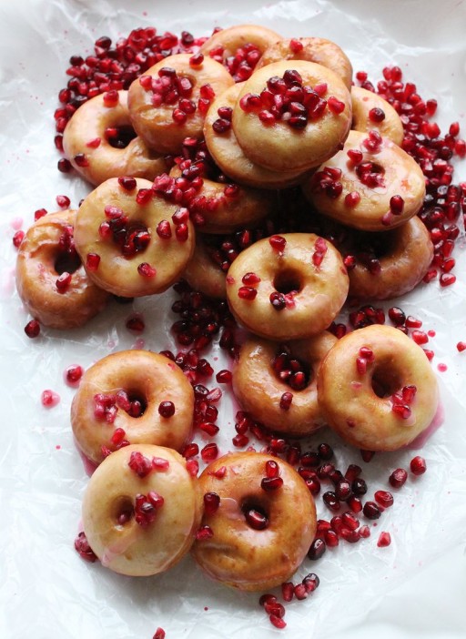 How to make pomegranate glazed donuts step by step DIY tutorial instructions
