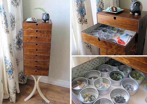 How to make pretty jewelry storage lockers step by step DIY tutorial instructions