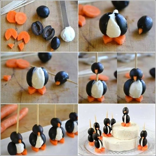 How to make simple cute penguin Christmas snack treats step by step DIY tutorial instructions