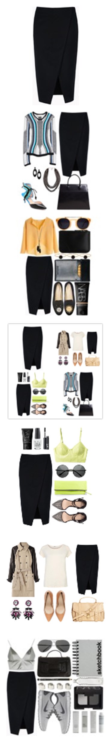 How to mix and match a black skirt to become stylish