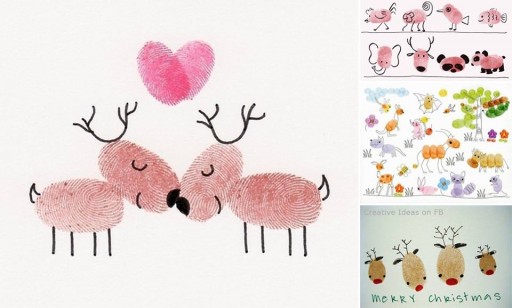 How to paint lovely fingerprint drawings with kids