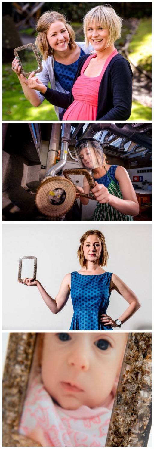 How to turn placentas into picture frames to display photos of newborn babies