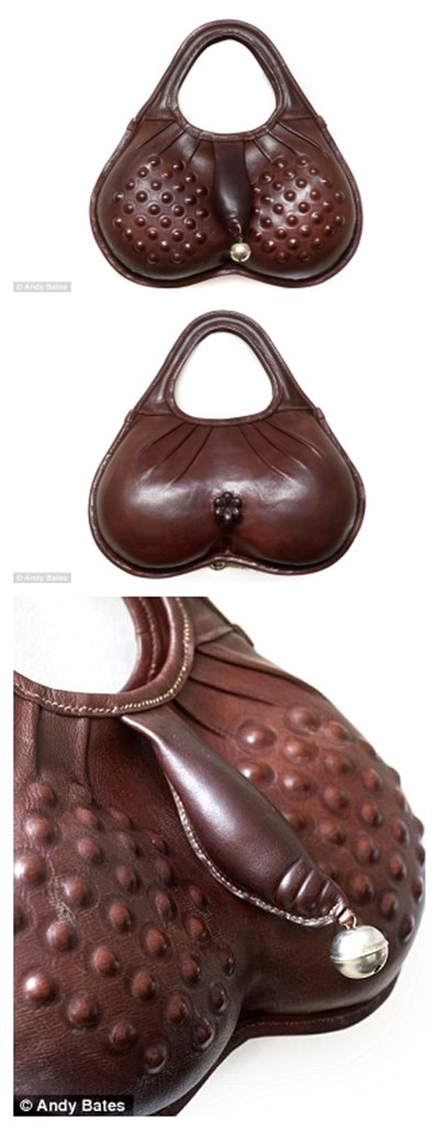 The world's oddest handbag 'Scrotal Sac' that resembles male genitals