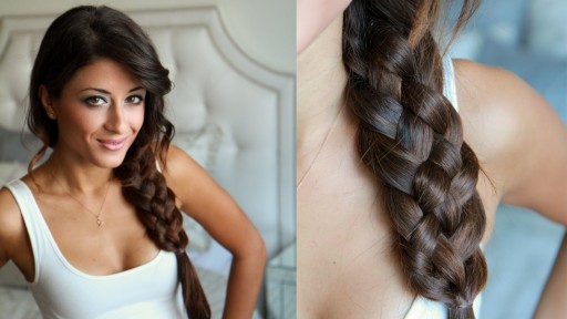 How to do five strand braid hairstyles for medium long hairs step by step DIY tutorial instructions
