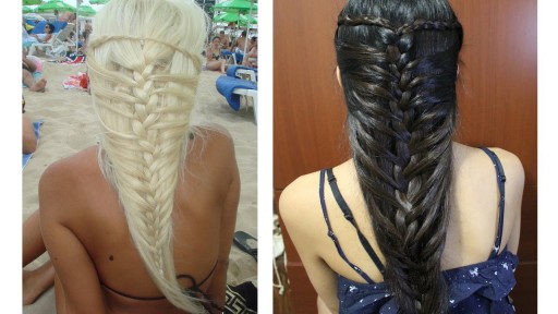 How to do mermaid French braid hairstyles for medium long hairs step by step DIY tutorial instructions