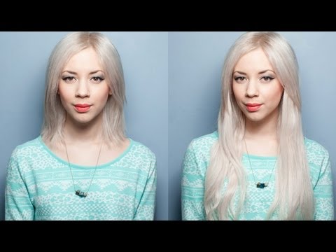 How to “grow” your hair instantly by applying clip in hair extentions step by step DIY tutorial instructions