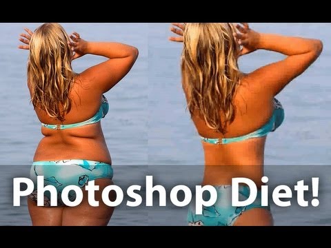 How to lose weight in photoshop step by step DIY tutorial instructions