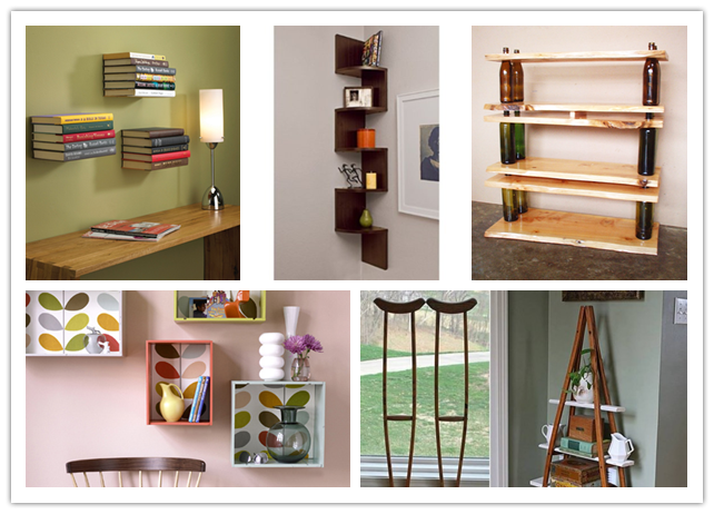creative ways to make DIY storage shelves