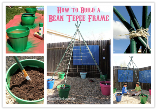 How to build a green bean tepee frame step by step DIY tutorial instructions