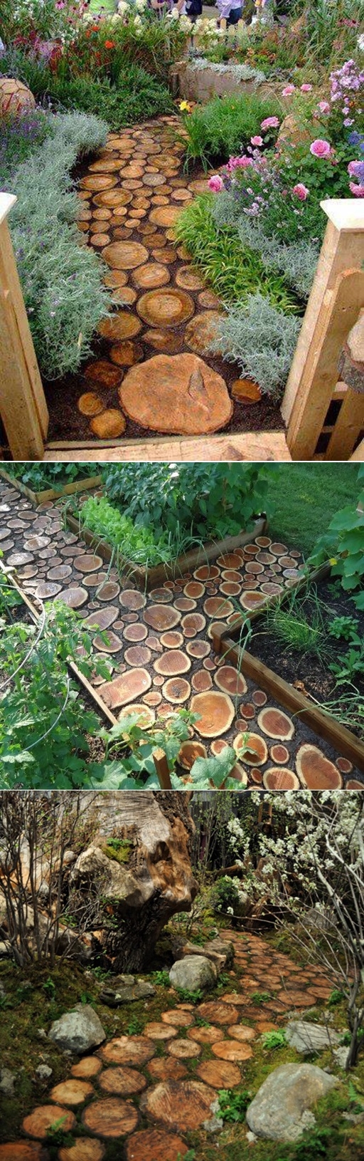 How To Build A Wood Log Garden Pathway How To Instructions