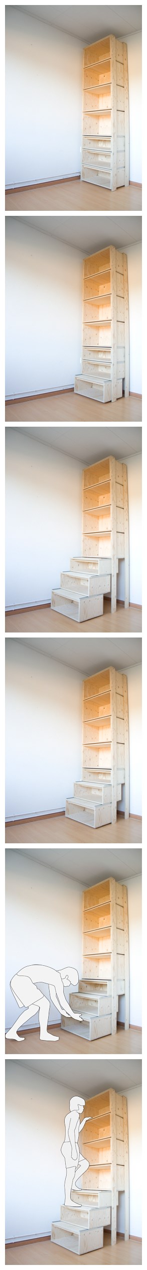 How to build efficient storage staircase DIY step by step tutorial instructions