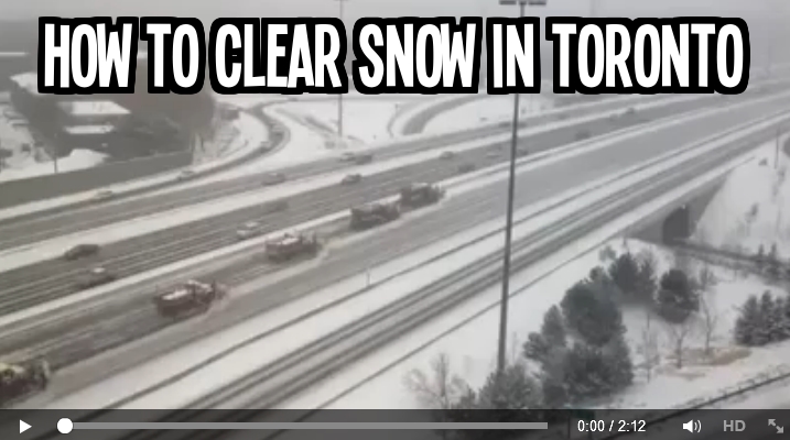 How to clear the snow on the high way in Toronto