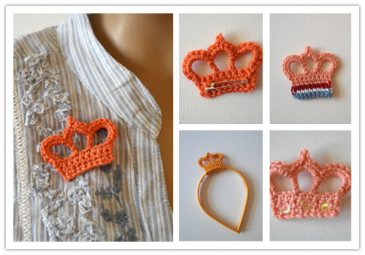 How to crochet pretty DIY crown hook step by step tutorial instructions