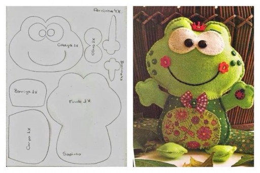 How to cute frog toy with printable patterns thumb