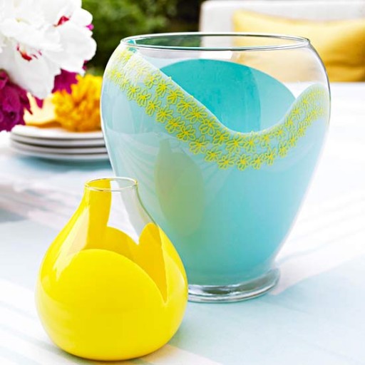 How to make DIY multi-color painted vase step by step tutorial instructions thumb