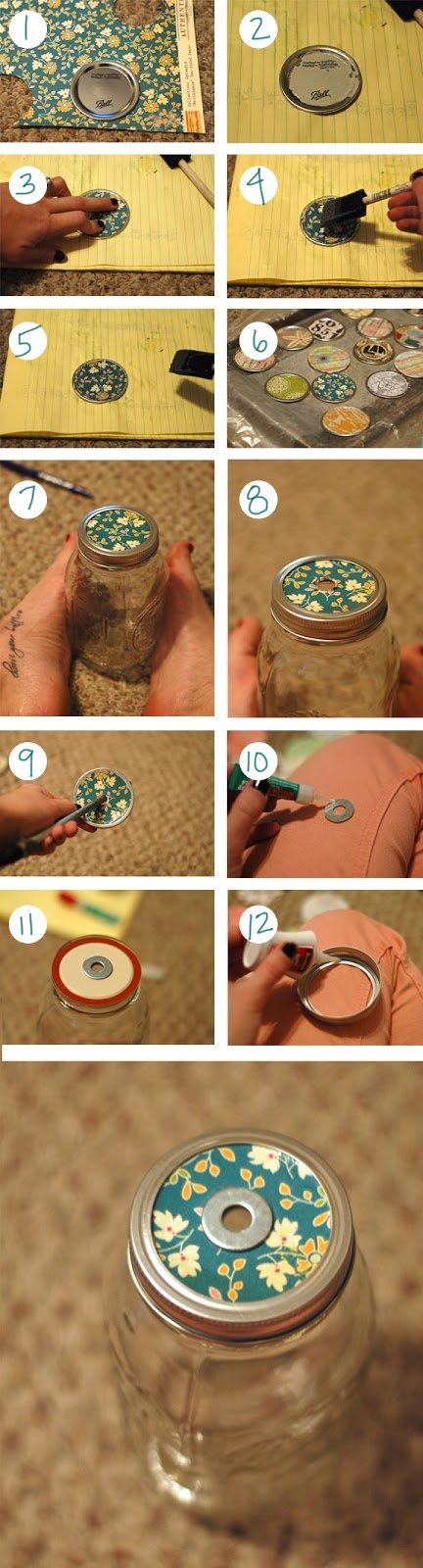 How to make DIY reusable mason jar to-go cup step by step tutorial instructions