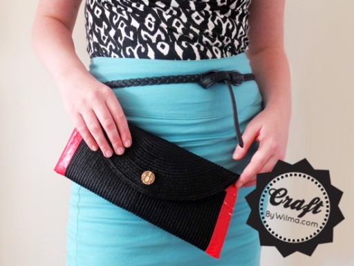 How to make beautiful DIY no sew table mat and duct tape clutch step by step tutorial instructions thumb