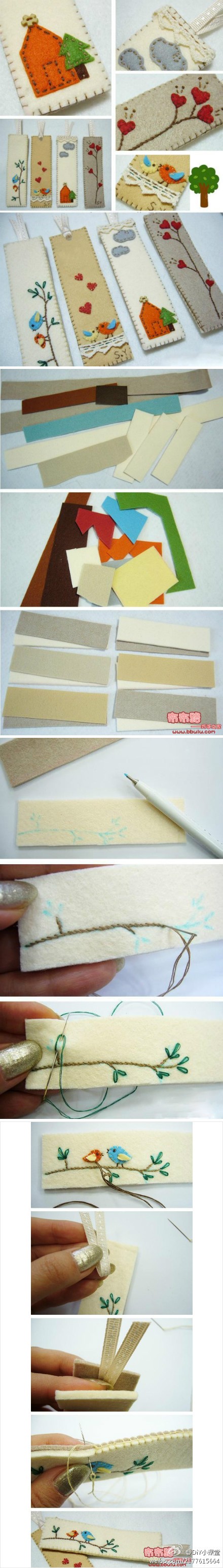 How to make cute DIY bookmarks step by step tutorial instructions