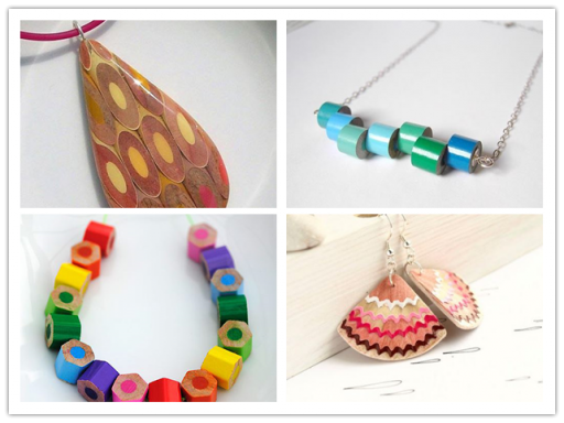 How to make cute jewelries from color pencils step by step tutorial instructions 1