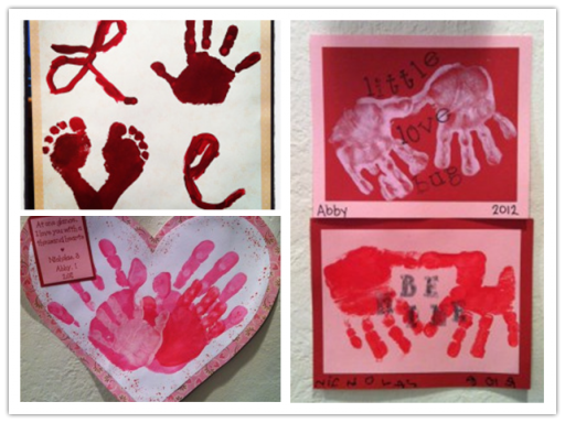 How to make cute valentine's day hand prints with kids