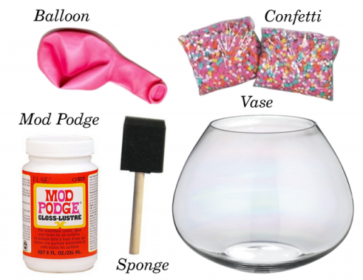 How to make decorative bowls with confetti step by step DIY tutorial instructions materials