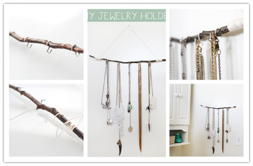 How to make rustic jewelry hanger step by step DIY tutorial instructions