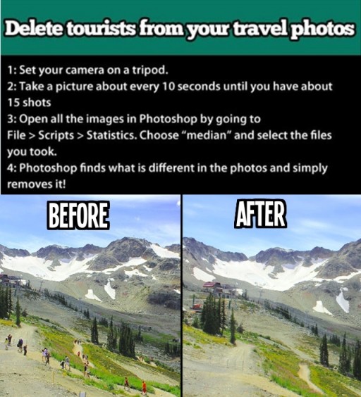 How to remove annoying tourists from your travel photos with photoshop step by step DIY tutorial instructions